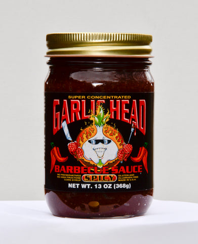 Image of Combo 6-Pack of Garlic Head GOLD and SPICY Barbecue Sauce