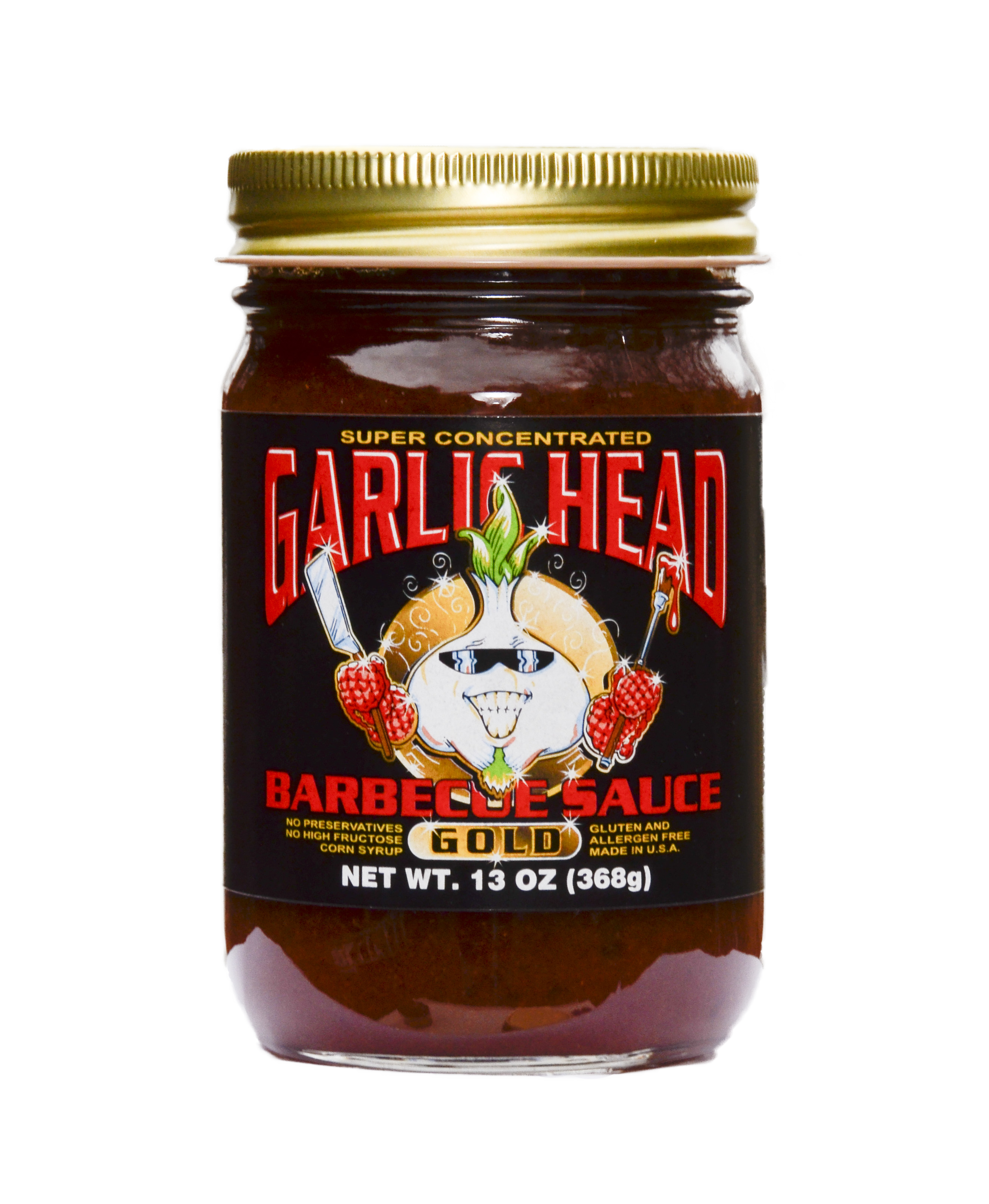 6-Pack Garlic Head GOLD Barbecue Sauce
